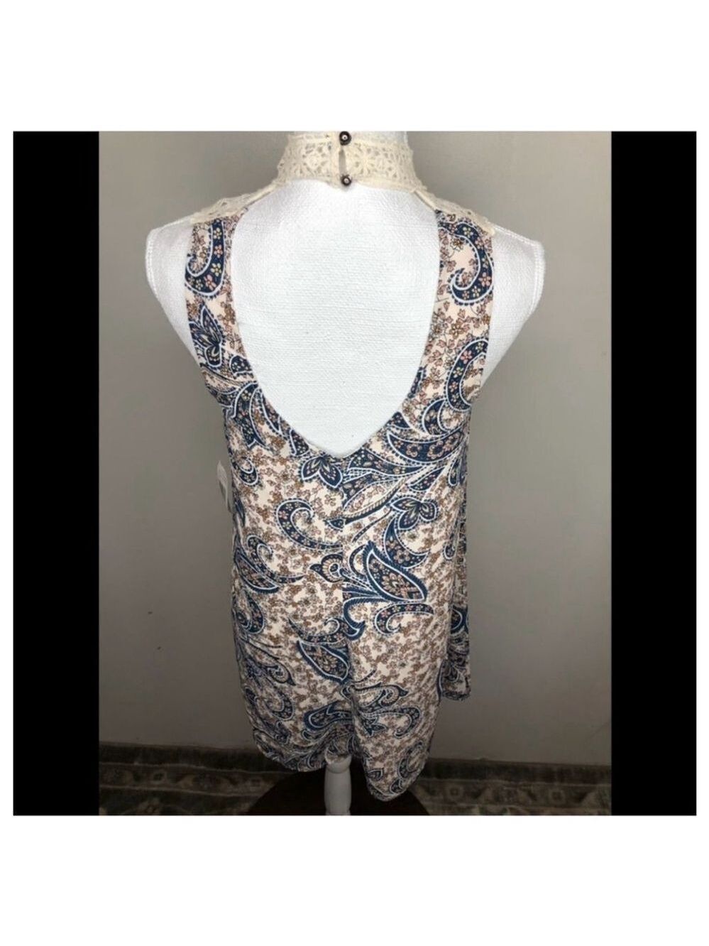 Nwt Jodi Kristopher Paisley And Lace Mini Dress, M — image 3 of 5